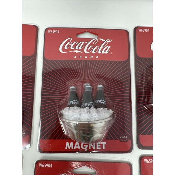 Vintage Coca Cola Coke Refrigerator Magnet Collectible Lot of 6 COMPLETE SET 90s - Picture 3 of 12